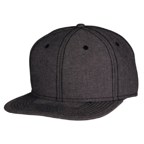 Chef Works 191188BLKSM Chambray Hat 6 Panel Low Profile