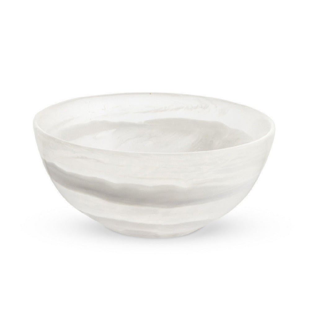 Bon Chef 59028-FROST Round Resin Bowl 6" Dia X 2.7" Translucent Swirl Polished Finish