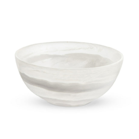 Bon Chef 59028-FROST Round Resin Bowl 6" Dia X 2.7" Translucent Swirl Polished Finish