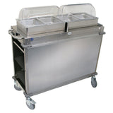 Cadco CBC-HH-LST-4 MobileServ® Junior Mobile Hot Buffet Cart (2) Hot Full Size Buffet Servers