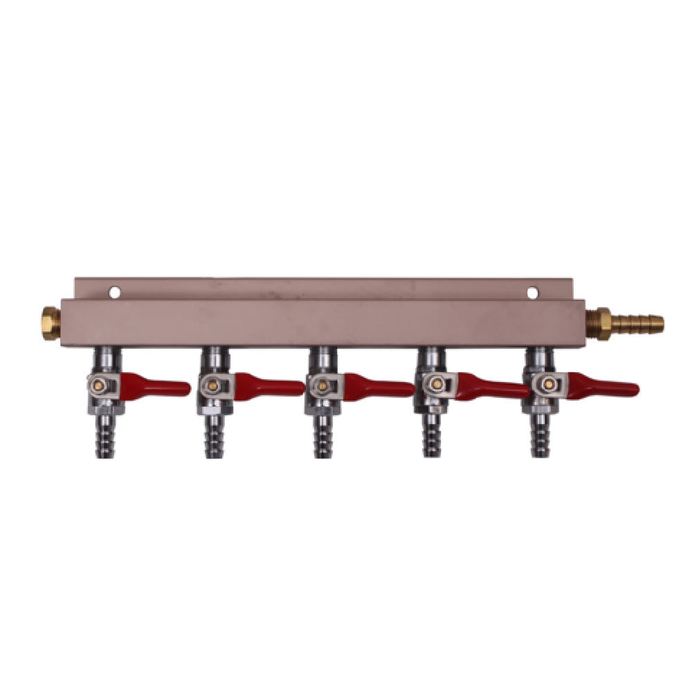 Glastender MAN5 Five Product Manifold Kit (includes: 6 Feet Of Red Gas Tubing Per Product & The Clamps Required For Connection To Keg Couplers (sold Separately))