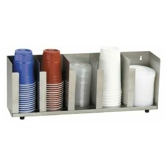 Dispense Rite CTLD-22 Lid/Cup Organizer Adjustable 5 Section