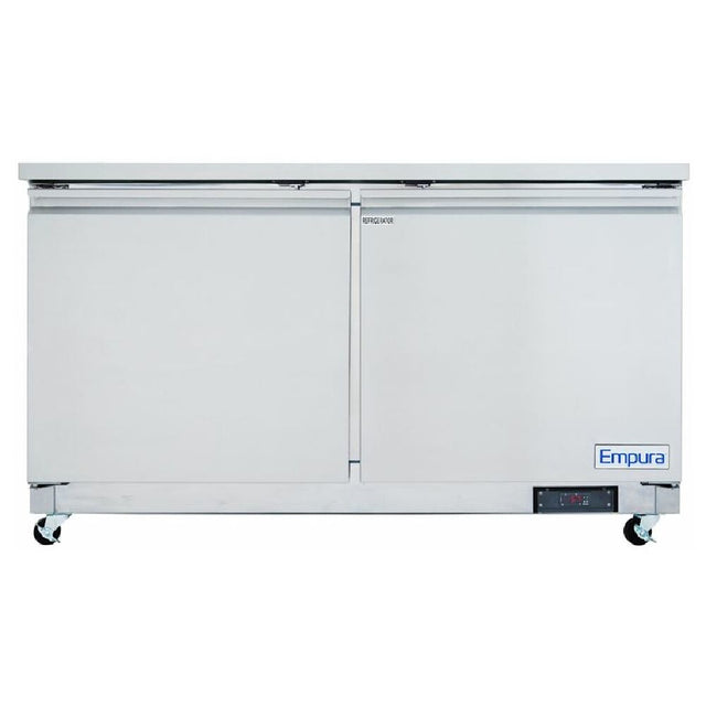 Empura Refrigeration E-KUC60F Stainless Steel Undercounter Freezer With 2 Doors 61.25"W 15.5 Cu Ft