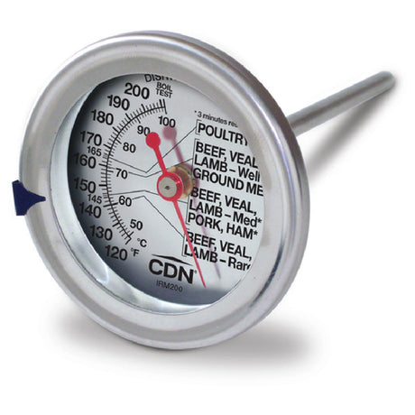 CDN IRM200 Meat/Poultry Ovenproof Thermometer 120 To 200°F (50 To 100°C) 2" (5.1cm) Dial