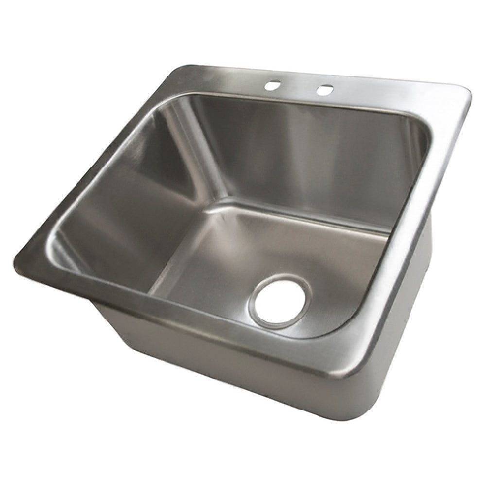 BK Resources DDI-20161224 Deep Drawn Drop-In Sink One Compartment 23"W X 21"D X 12"H Overall Size