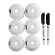 TableCraft Products 13094 - White Writeable Silicone Tip Top, 63mm, With (2) Markers