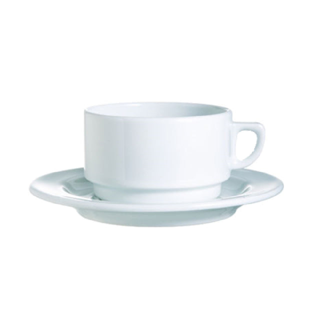 Arc Cardinal R0833 Arcoroc Candour Saucer (D:6.5'') High Alumina Porcelain