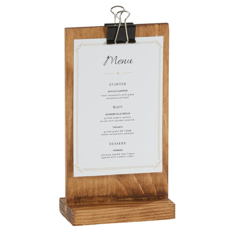 Cal Mil 2036-46-99 Madera Clipboard Menu 4-1/2"W X 2-1/2"D X 8-1/2"H OAL Rectangular