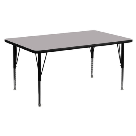 Flash Furniture XU-A2448-REC-GY-T-P-GG Activity Table 48"W X 24"D X 16-1/8" To 25-1/8" Adjustable Height