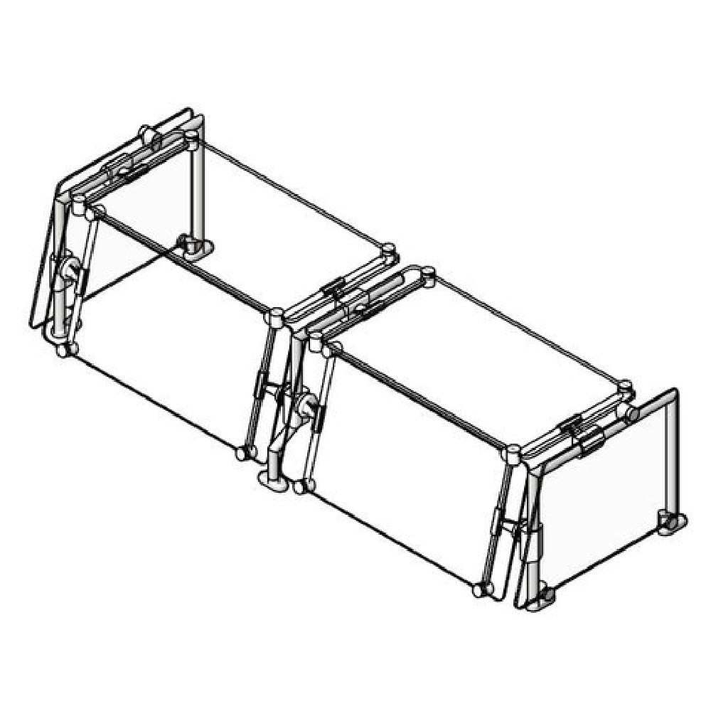 Eagle DCS4-CF-GT Spec-SHIELD™ Sneeze Guard Single Tier Single-sided