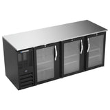 Beverage Air BB78HC-FG-B - Refrigerated Food Rated Back Bar Storage Cabinet, Three-section