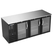 Beverage Air BB78HC-FG-B - Refrigerated Food Rated Back Bar Storage Cabinet, Three-section