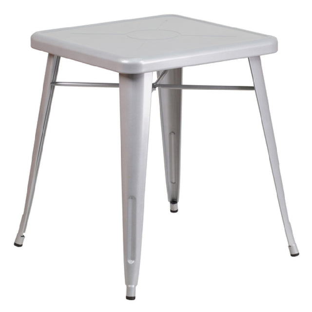 Flash Furniture CH-31330-29-SIL-GG Table 23-3/4"W X 23-3/4"D X 29"H (footprint: 27-3/4"W X 27-3/4"D)