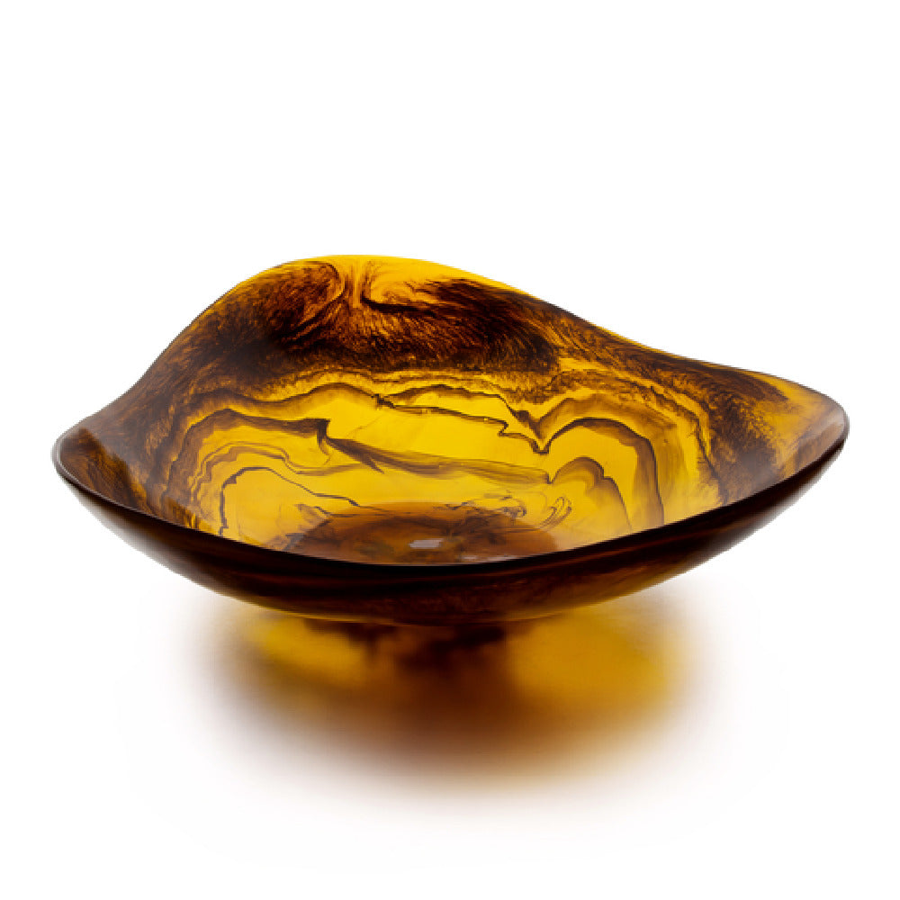 Bon Chef 59017-UMBER Triangle Resin Bowl 15.25" X 15.25" X 4" Lead Free