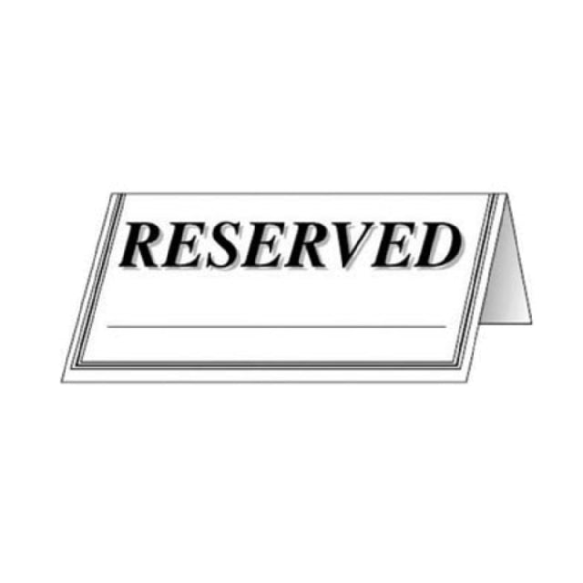 Admiral Craft RES-48PK Message Tent "Reserved" 6" X 3"