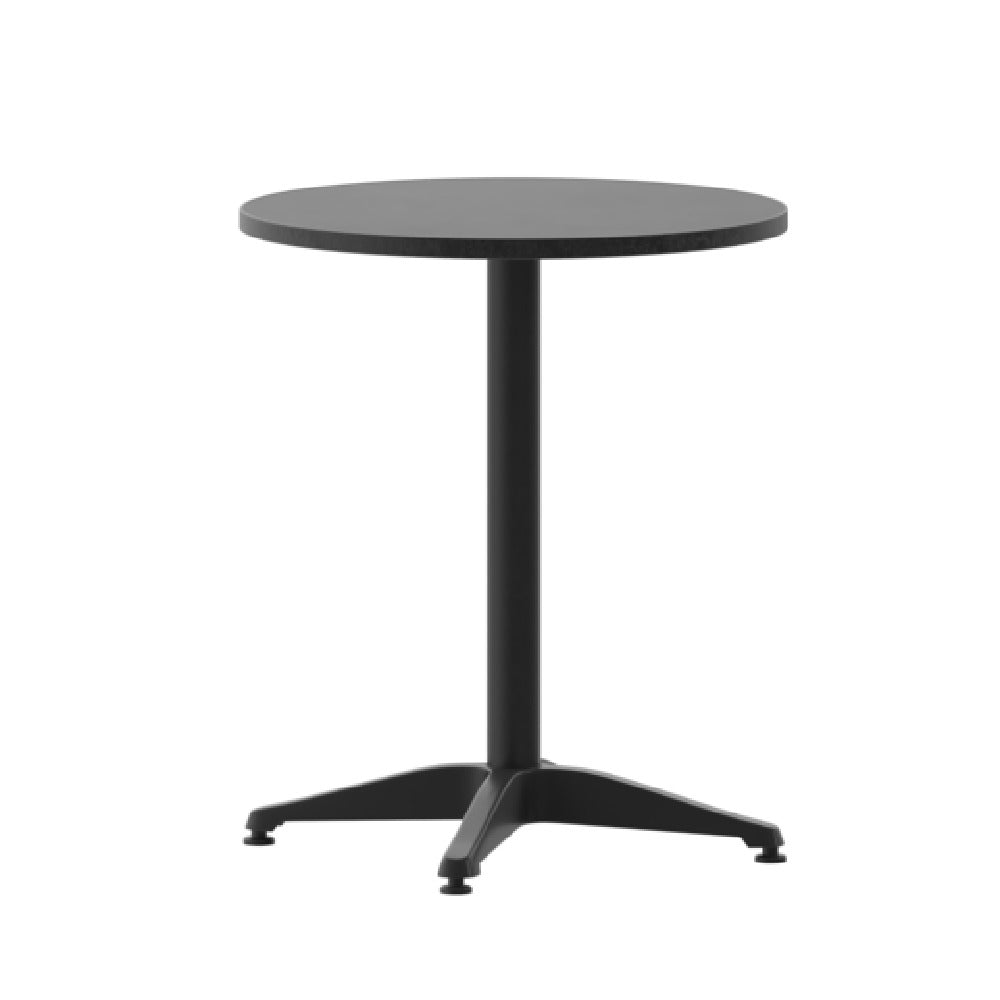 Flash Furniture TLH-052-1-BK-GG Mellie Table 23-1/2" Dia. X 27-1/2"H Round