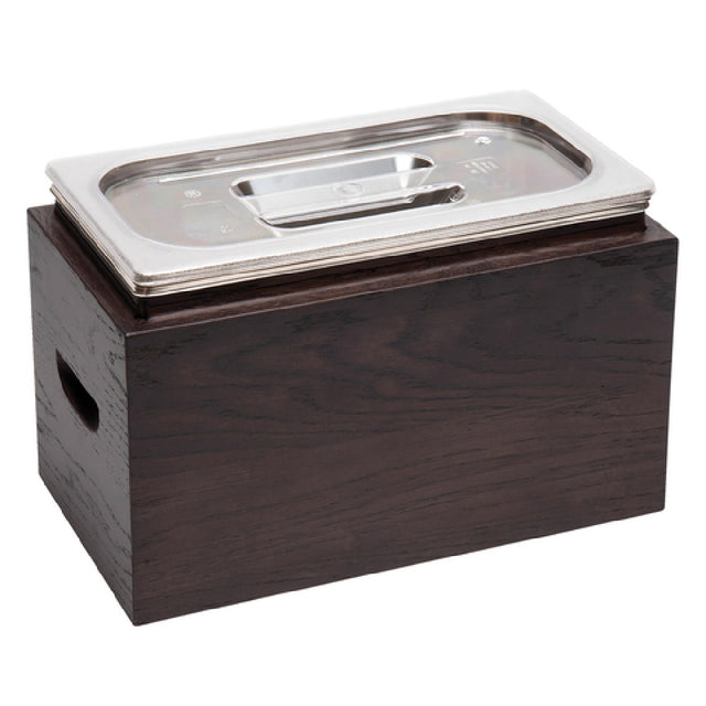 Service Ideas 59000001W Ze Pe Smile Oak Trolley Ice Bucket 7"W 17.5"D