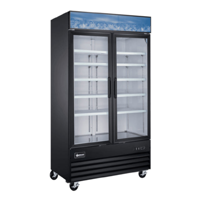 Omcan 51031 (FR-CN-1250-HC-BK) Freezer Reach-in Display Two-section