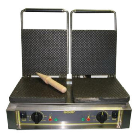 Equipex GED40 Roller Grill Waffle Baker Electric Double