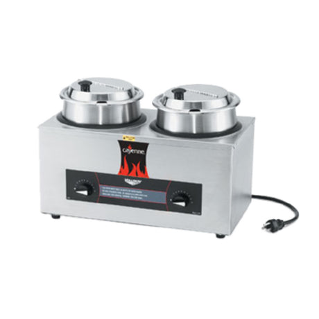 Vollrath 72040 Cayenne® Twin Well Rethermalizer Counter Top 17-1/4"L X 9-1/4"W X 8-3/4"H