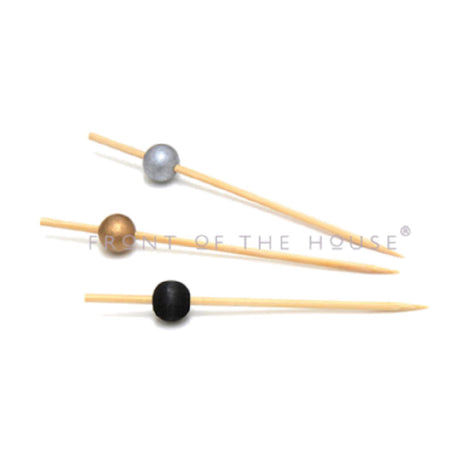 FOH AST014BKB82 Servewise® Disposable Picks 4-1/2" Black Ball On Top