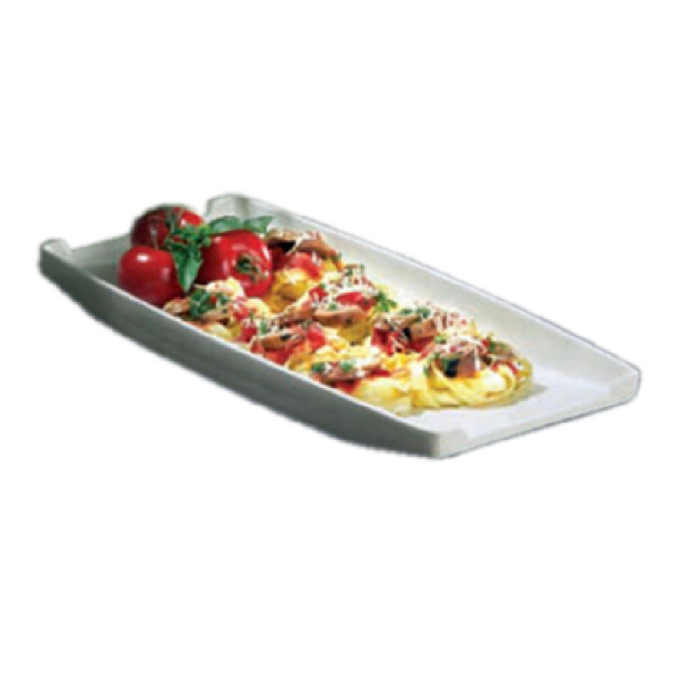 Bon Chef 70065SMOKEGRA - Futura2 Serving Platter, 20" L X 9" W X 1-1/2" H, Aluminum With Ceramic-look Coating