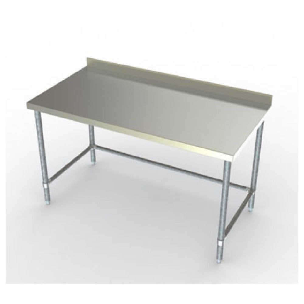 AERO Manufacturing 3TGSX-2484 Delux™ Work Table 84"W X 24"D X 37-3/4"H 16/304 Stainless Steel Top Reinforced With (2) Galvanized Steel Box Channels