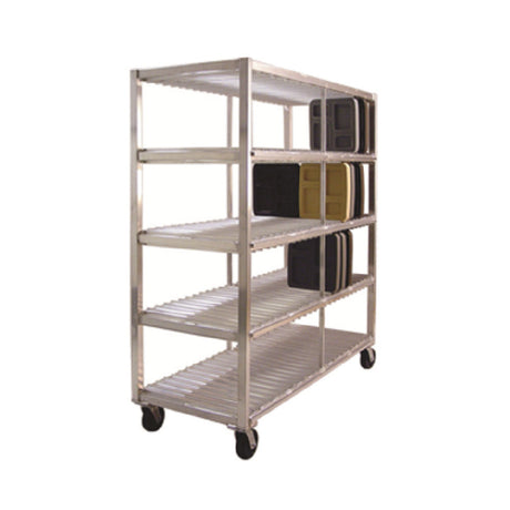 New Age Industrial 96709 Tray Drying Rack Mobile 4 Tray Levels