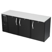 Beverage Air BBN78HC-B - Refrigerated Back Bar Storage Cabinet, Three-section, 78"W X 30-3/8"D X 34"H