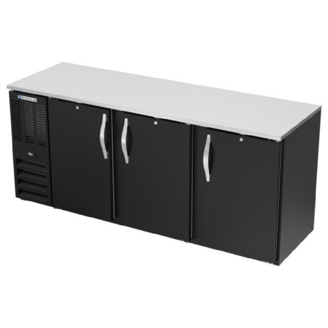 Beverage Air BBN78HC-B - Refrigerated Back Bar Storage Cabinet, Three-section, 78"W X 30-3/8"D X 34"H