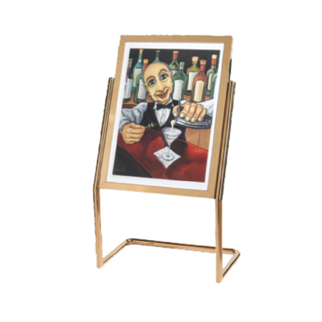 Aarco P-15B Broadcaster Display Stand 22"W X 30"H Frame (25" X 48" OA) Menu/poster Holder