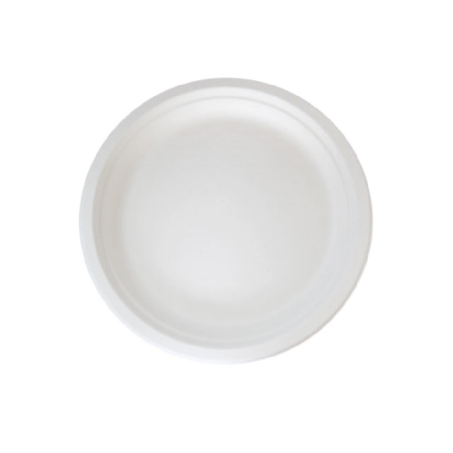 PacknWood 210APU18F - Sugarcane Plate (No Added PFAs), 7"D, White