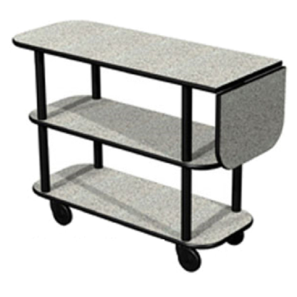 Lakeside 36102_GRAY Service Cart Rectangular 16"D X 48"W X 35-1/4"H