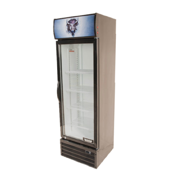 Bison BGM-8 Reach-In Glass Door Refrigerator One-section 8.7 Cu. Ft.