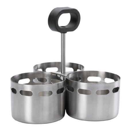 Service Ideas SB-72 Service Ideas Mod18 Snack & Condiment Caddies Snack Bowl Brushed Stainless