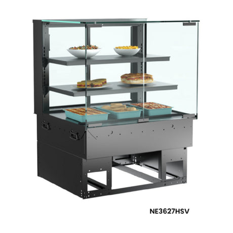 Structural Concepts NE3627HSV - Reveal® Service Heated Slide In Counter Case, 35-3/4"W X 33"D X 27-7/8"H (above Counter) 47-1/8"H (overall)
