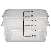 Rubbermaid FG630400CLR - Space Saving Container, 4 Quart, 8-3/4"L X 8-5/16"W X 4-3/4"H
