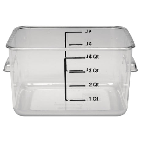 Rubbermaid FG630400CLR - Space Saving Container, 4 Quart, 8-3/4"L X 8-5/16"W X 4-3/4"H