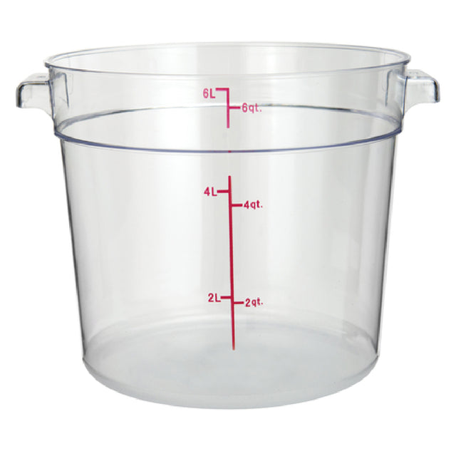 Winco PCRC-6 Food Storage Container 6 Qt. 9" X 10-3/8" X 7-3/4"H