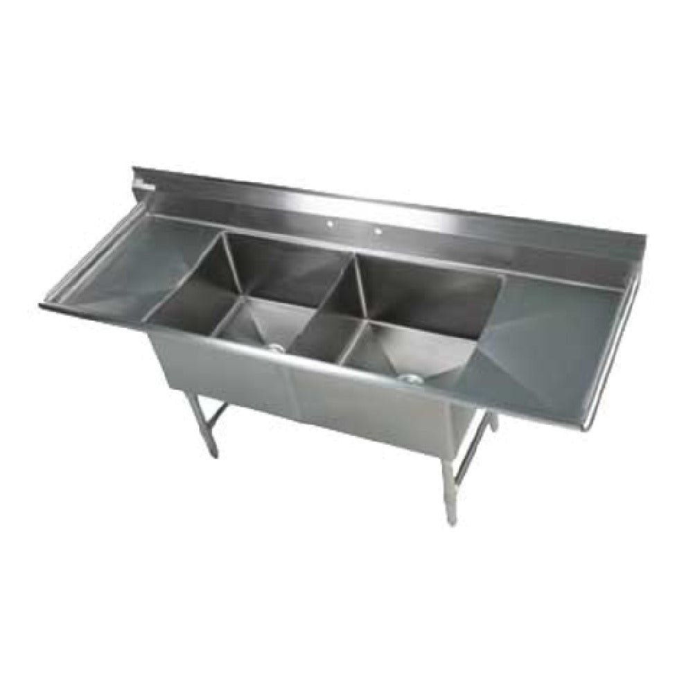 Klinger's Trading EIT22D18 Elite Sink Two Compartment 84"W X 29-1/2"D X 41"H