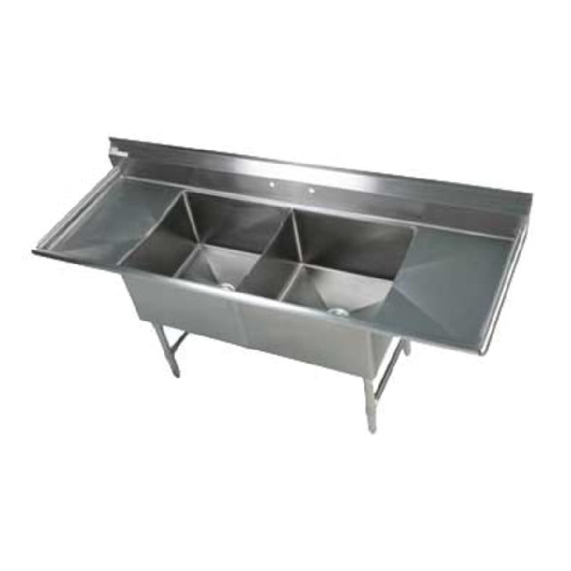 Klinger's Trading EIT22D18 Elite Sink Two Compartment 84"W X 29-1/2"D X 41"H