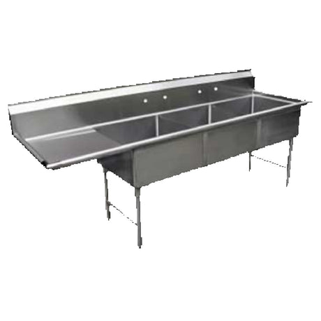 GSW USA SE18183L Sink Three Compartment 75-3/8"W X 24"D X 45"H