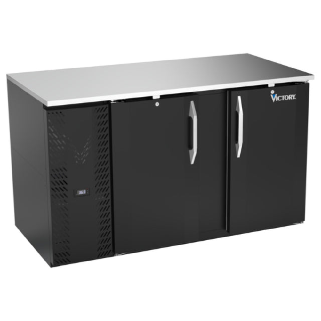 Victory VBB58HC-B - Back Bar Refrigerator, Two-section, 58"W X 30-1/8"D X 34"H