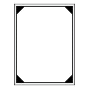 Risch LTH-1V 4.25X11 Tuxedo Leather Padded Bonded Leather Menu Cover (specify Color)