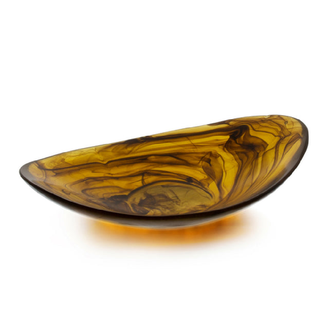 Bon Chef 59025-UMBER Shallow Oval Resin Bowl 5.5" X 3.5" X 1" Lead Free