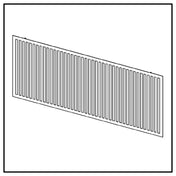 Bauscher Hepp VE-38062 - Venta® Metal Panel, With Cut-out Decor "STRIPES" To Cover The Front Of The Buffet Table