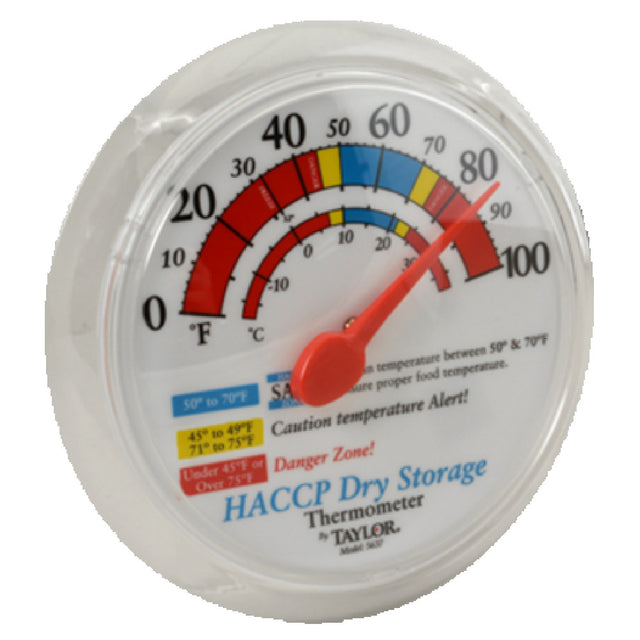 Franklin Machine Products 138-1310 Taylor® Dry Storage Thermometer Wall Mount 6"OD Dial