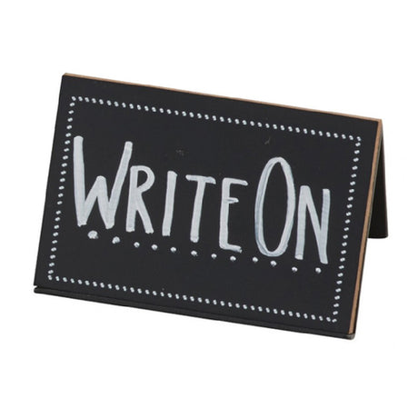 Cal Mil 3047 Chalkboard Tent Label 3" X 2" Write-on Area Blank Write-on Surface (use With Chalkboard Pen)