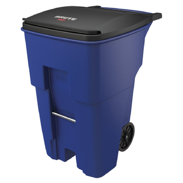 Rubbermaid FG9W2273BLUE - BRUTE® Roll-Out Container, 95 Gallon, 35-2/5" X 27-1/3" X 45-3/5" H