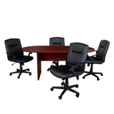 Flash Furniture BLN-6GCMHGX000-BK-GG Lake Table And Chair Set Includes (1) 72"W X 35"D X 29-1/2"H Oval Table